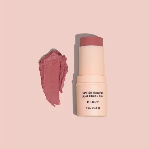 Avocado-Zinc SPF50 Natural Lip + Cheek Tint: Berry