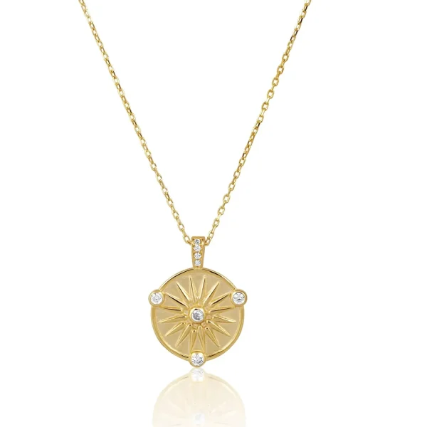 Lulu Sunburst Coin Necklace