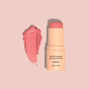 Avocado-Zinc SPF50 Natural Lip + Cheek Tint- Coral
