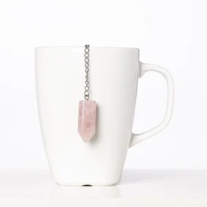 Loose Leaf Tea Infuser Rose Quartz Charm