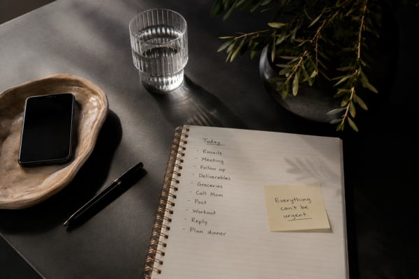 Sense of urgency represented by an overflowing daily to-do list