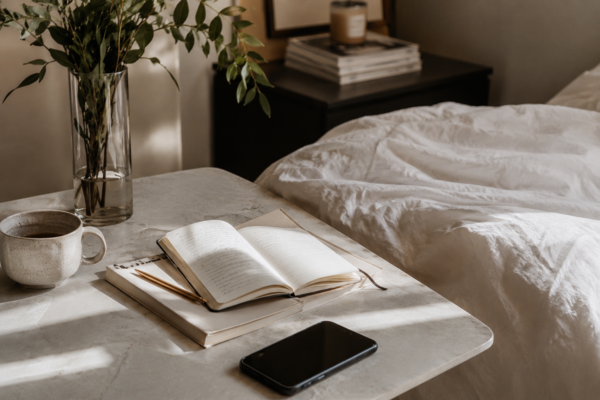 Quiet bedroom setting illustrating mental exhaustion and the need for rest